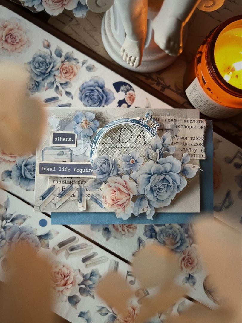 壹洱原创《莫蓝》海外マスキングテープ　マステ 【2161】