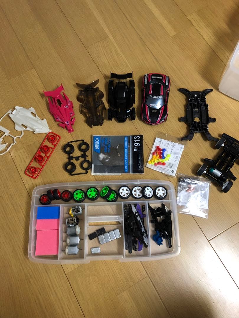 フホマノ　ミニ四駆 引退セット車両5台とパーツ・工具収納セット