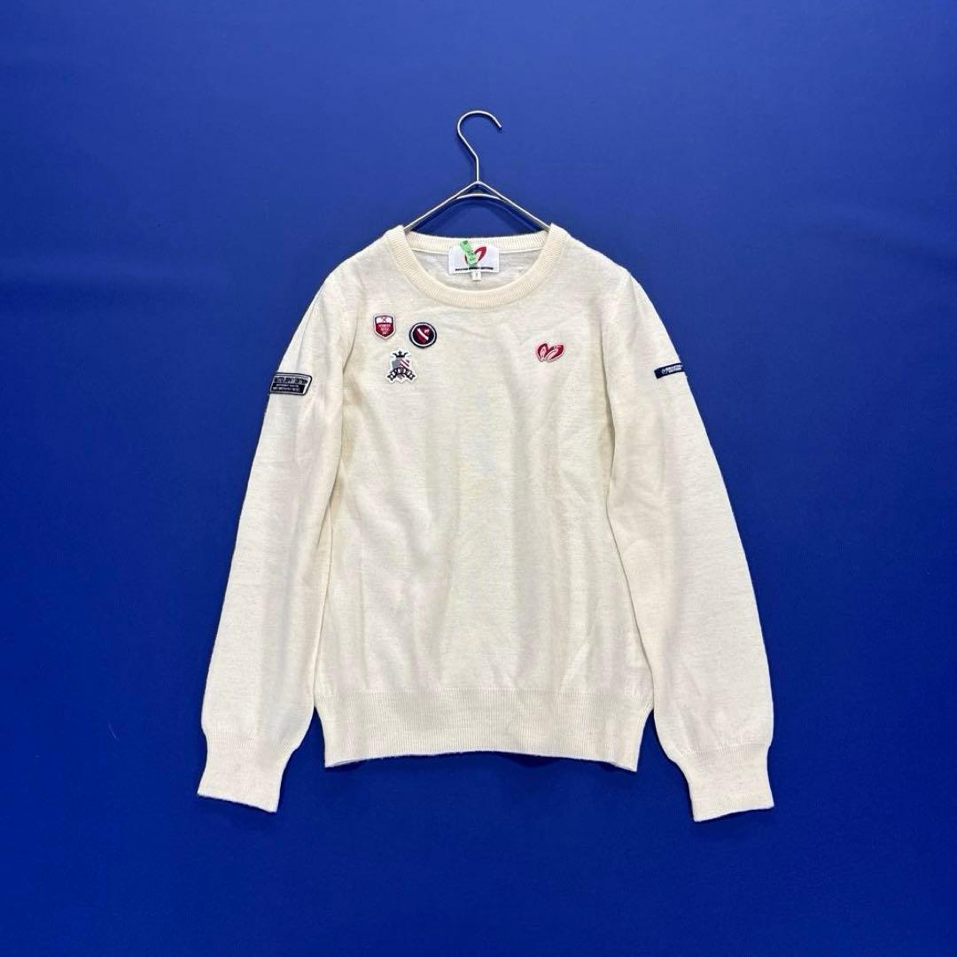 マスターバニーエディション　ウールカシミヤ　ニットセーター　1/M ホワイト系