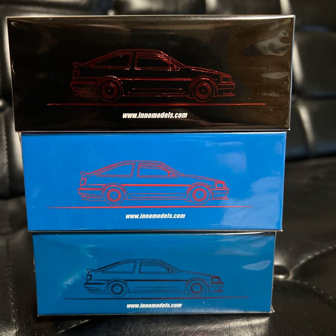 イノモデル 1/64 トヨタ カローラ AE86 レビンGrA 3台セット