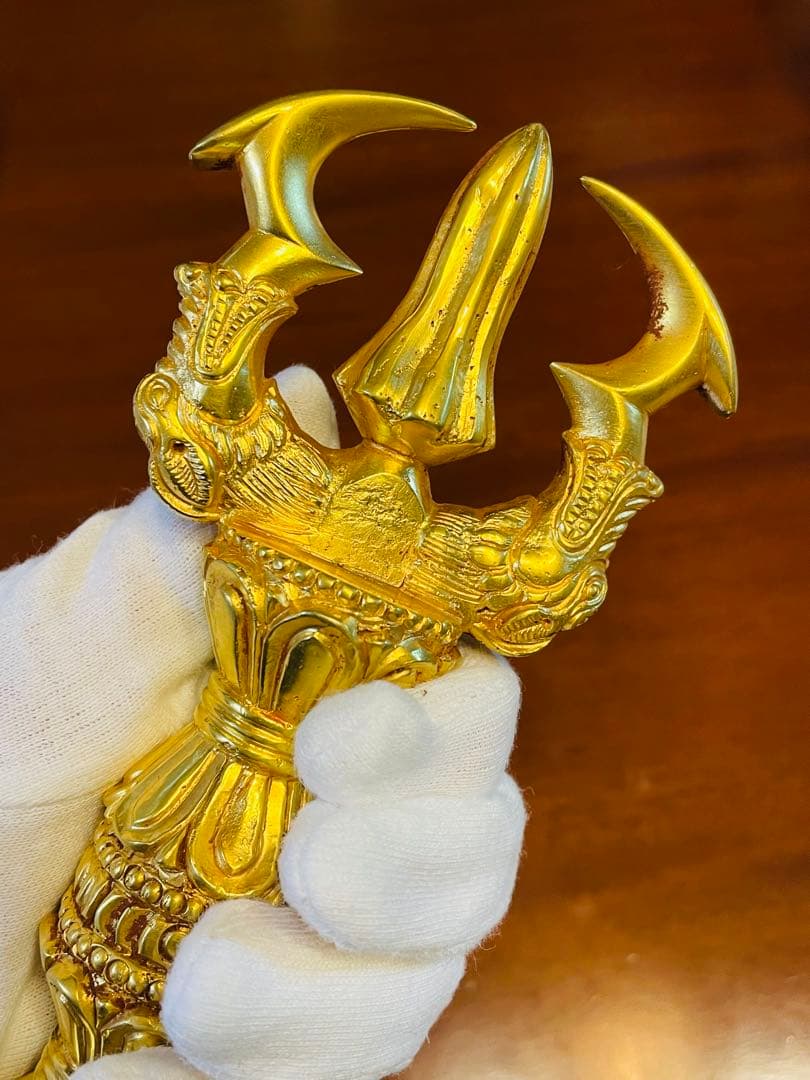 新品 未使用 法具 24金張 三鈷杵 ヴァジュラ 特大 サイズ約23㎝