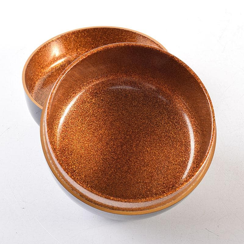 茶道具　横山一榮作　御所車蒔絵　平棗　内金梨子地　鵬雲斎極め箱　V　8336