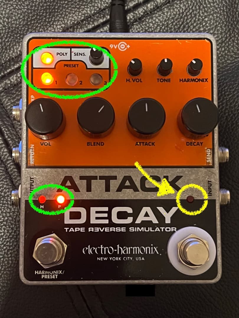 electro-harmonix ATTACK DECAY モディファイ