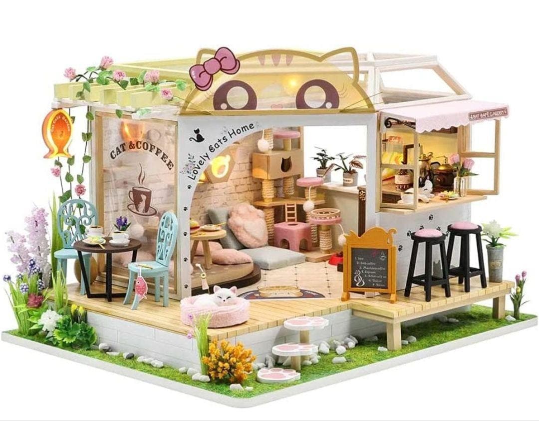 DIY木製ドールハウス 、ミニチュアキット 手作りキット、ドールハウスキット⑭