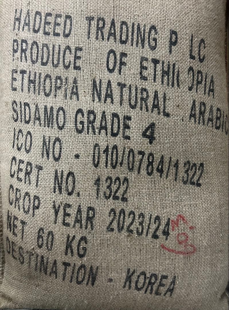 【コーヒー生豆】モカ シダモ エチオピア 5kg　 ※送料無料！！