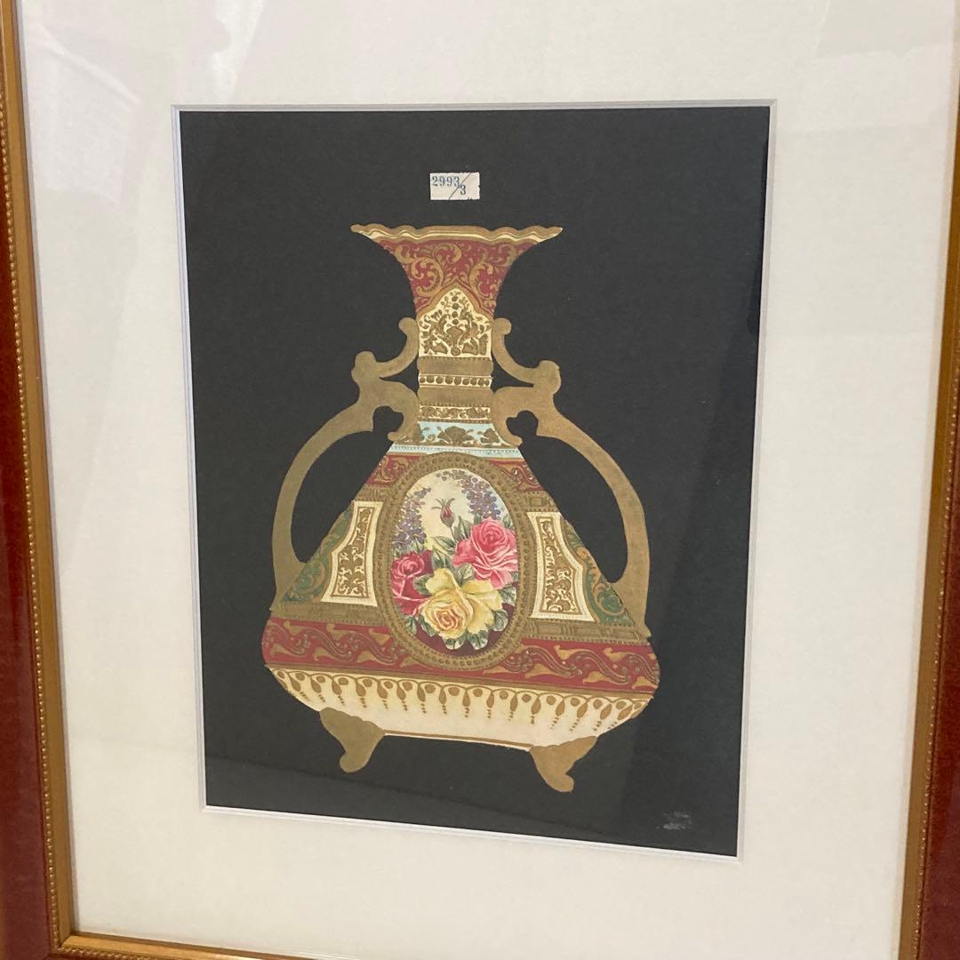 オールド ノリタケ 画帖 複製原画 限定品 シルクスクリーン 額装 レトロ