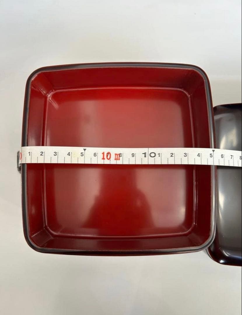 本うるし塗り　会津塗り　重箱　天然木　5寸（15㎝）　三段重　多分未使用　箱入り