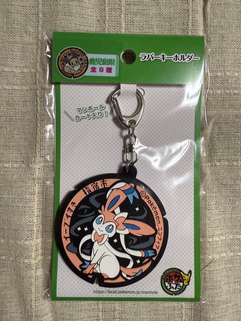ポケふた　ポケモンマンホール　ラバーキーホルダー　ブイズコンプリートセット未開封