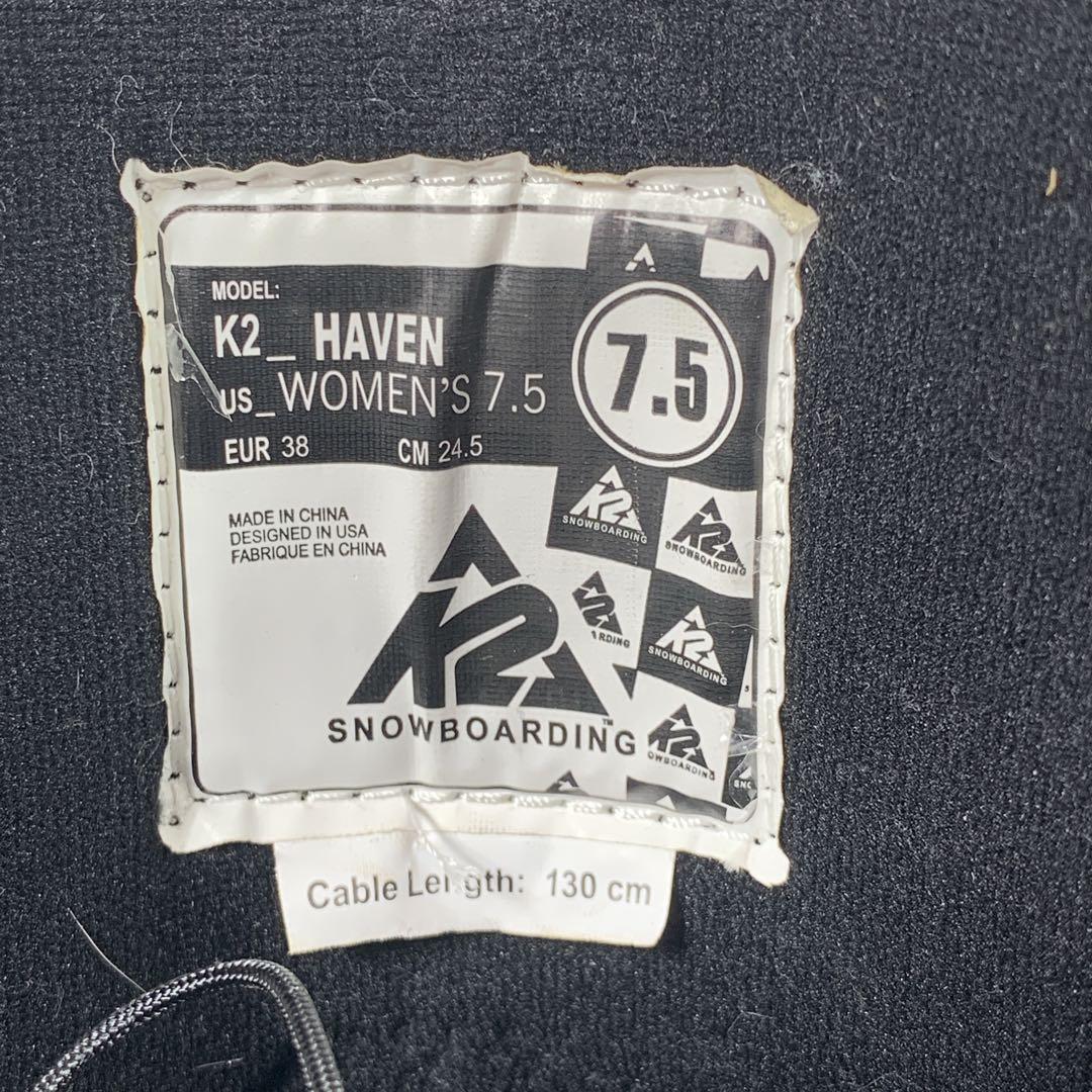 【美品】K2 HAVEN レディーススノーボードシューズ 24.5cm boa付
