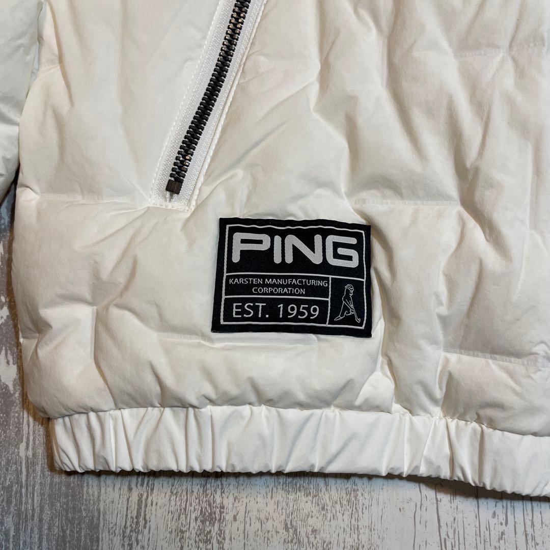 PING ピン　ゴルフウェア　フルジップ　ダウンブルゾン Mサイズ　ホワイト