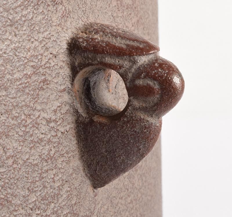 白黒みいちゃん　高橋敬典作　唐松地紋　筒釜　鉄釜　共箱　M　R4914C