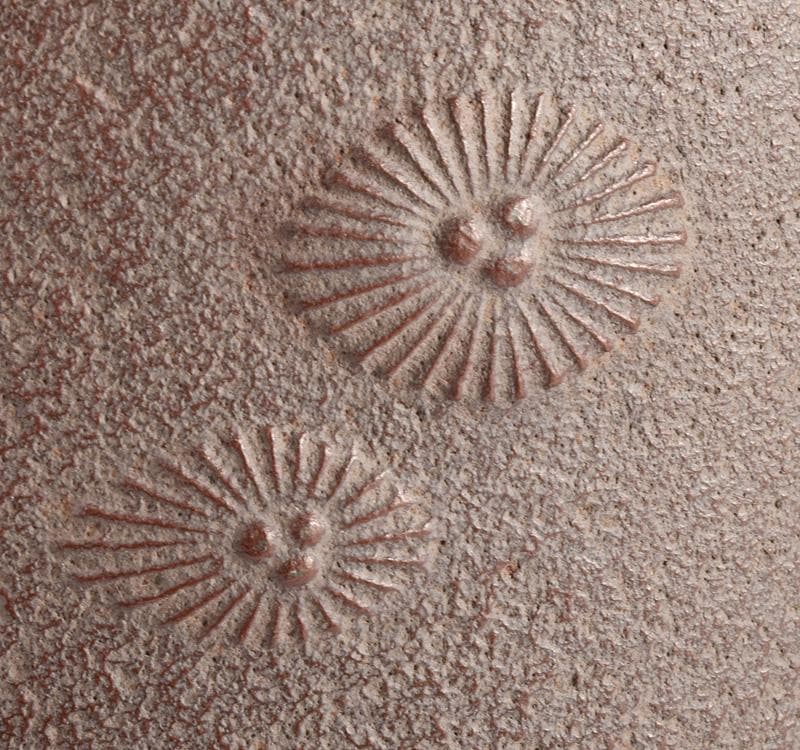 白黒みいちゃん　高橋敬典作　唐松地紋　筒釜　鉄釜　共箱　M　R4914C