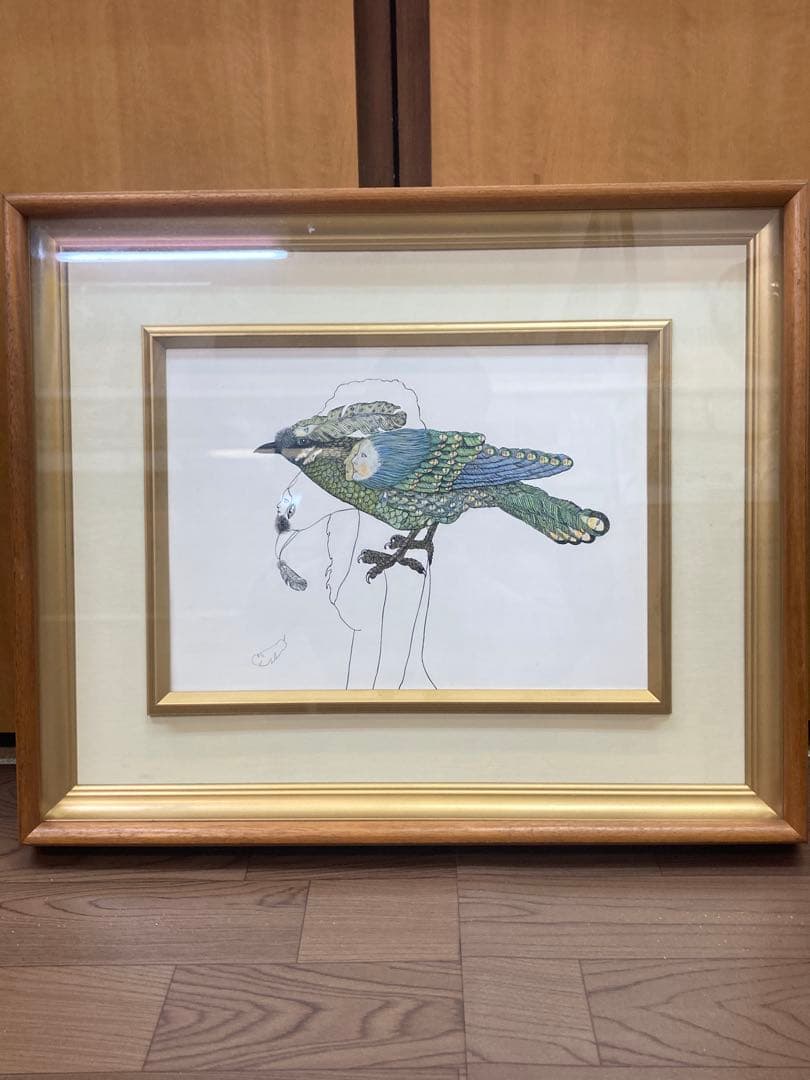 島谷晃 肉筆 アクリル画「The shadow of my self」1979年