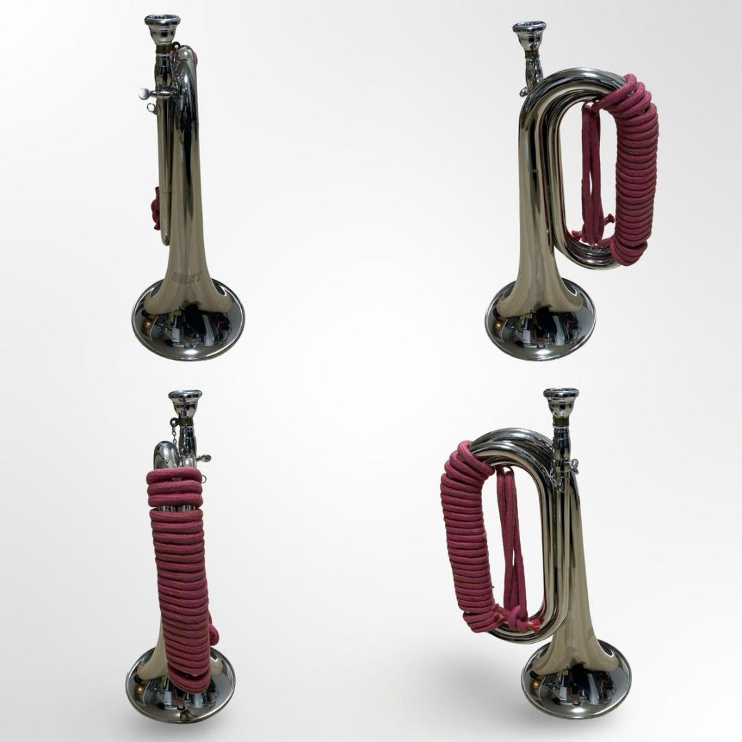 HOLST 浜松まつり 信号ラッパ 3つ巻き シルバー ケース付き 海上自衛隊