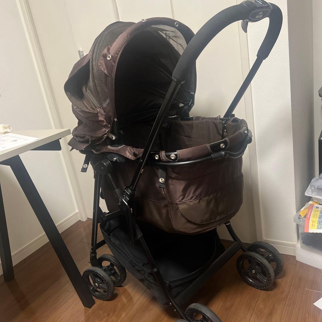 【ほぼ未使用】 コムペット ミリクラン ペットカート／ペットバギー マナブラウン