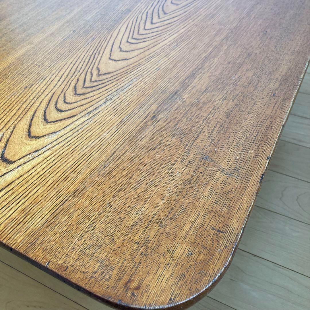 【アンティーク】一枚板 木製座卓 長方形 ブラウン シンプルデザイン