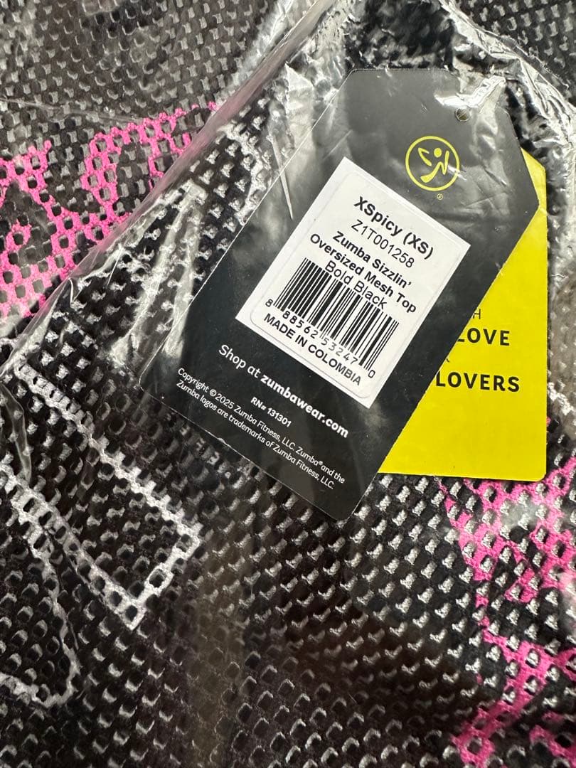 新品　正規品　ズンバ　X S ヒョウ柄　メッシュ　Tシャツ