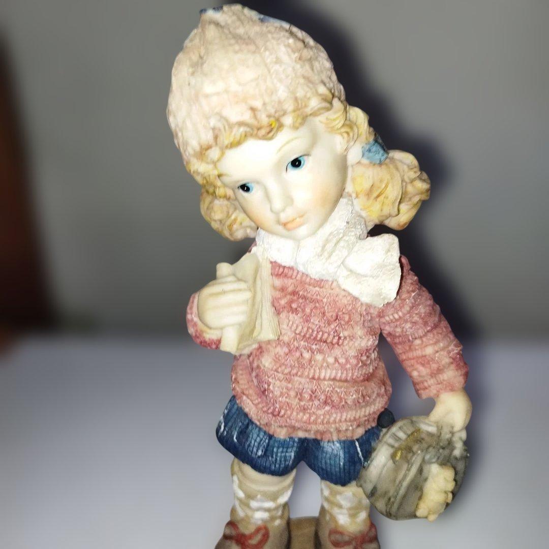 陶器製少女像 アンティーク風