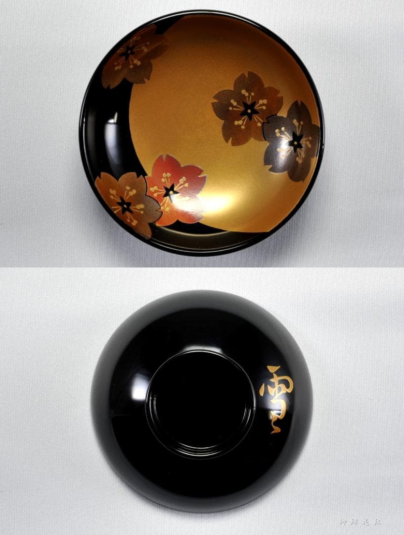 輪島塗 雪月花蒔絵 小吸物椀 五 懐石道具