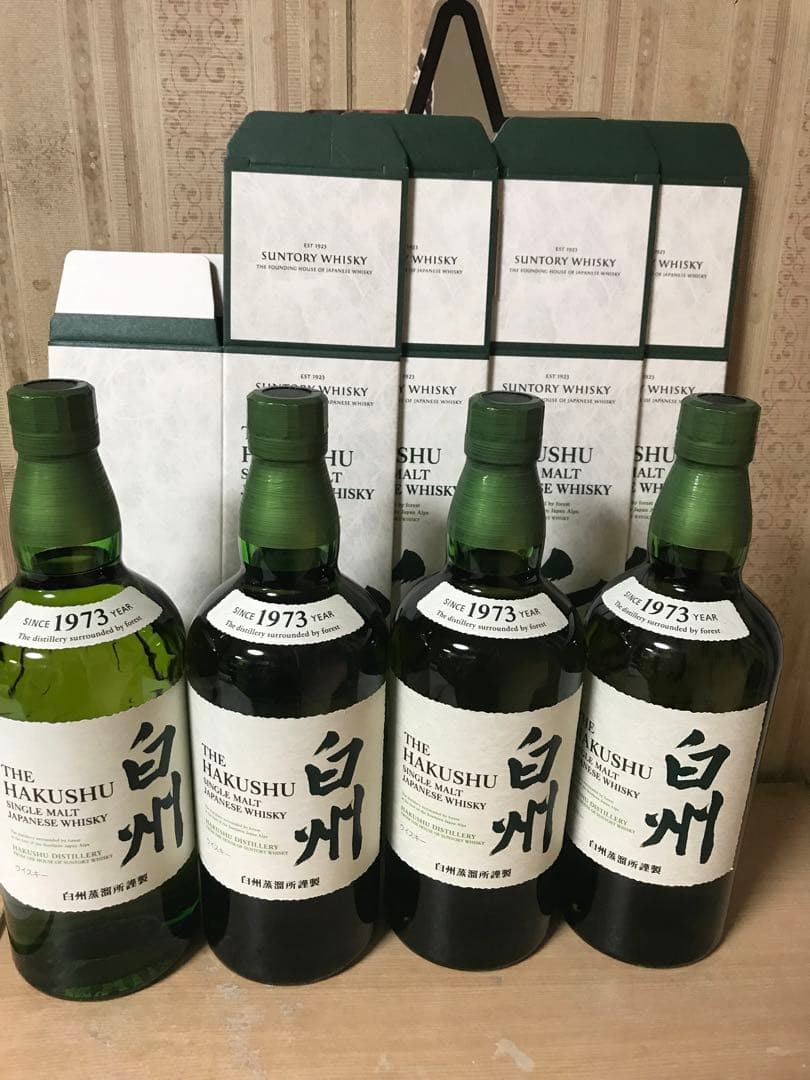 白州 シングルモルトウイスキー 1973年 4本セット