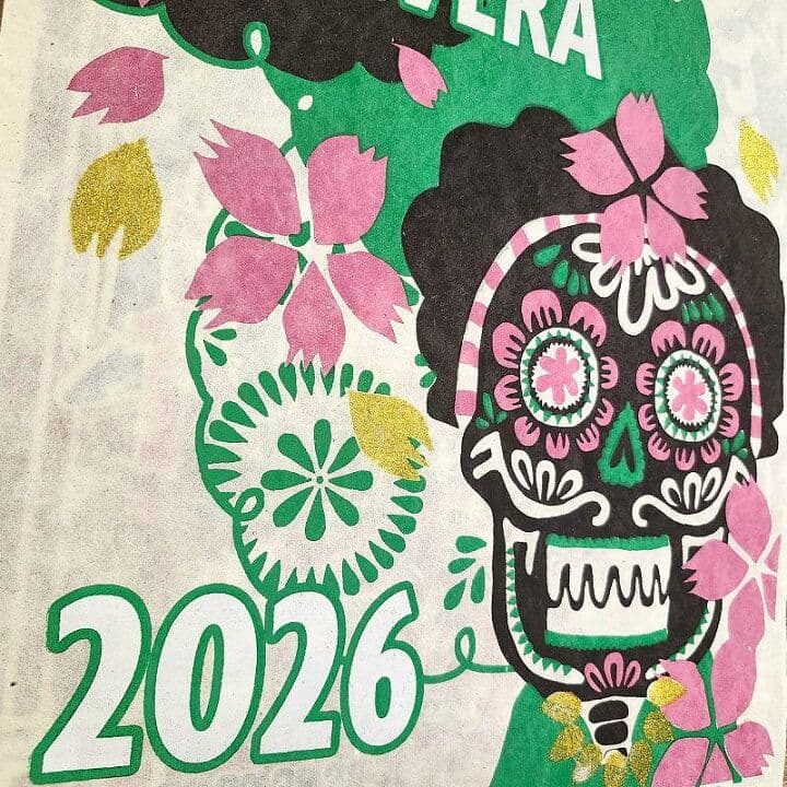 骸骨カレンダー2026】ガイコツ メキシコ★個性的スカルおしゃれメキシカン壁掛け