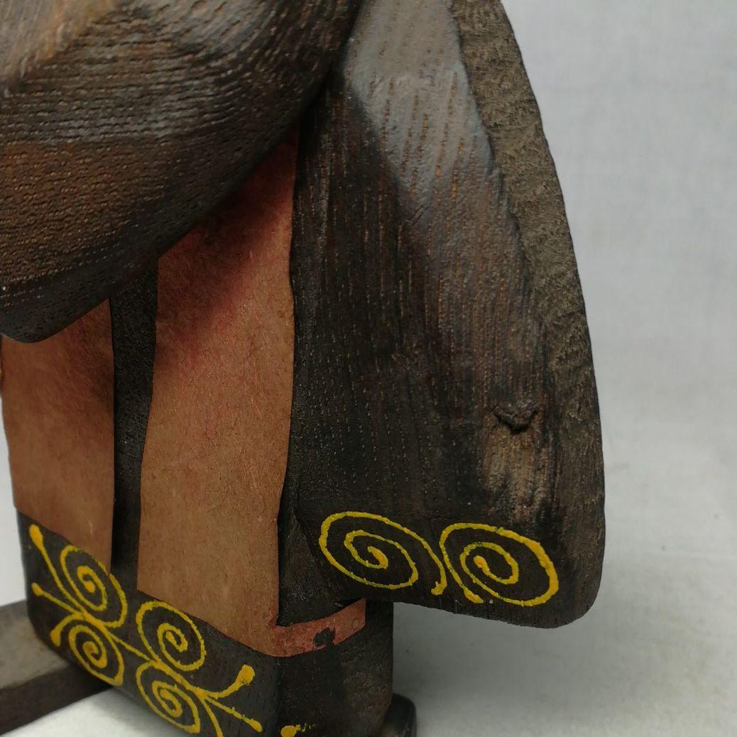 アイヌ彫　木彫　彫刻　民族衣装　ニポポ　コロポックル　コロボックル　人形　置物