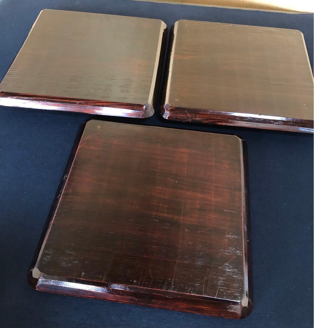 《レ》伝統工芸 讃岐彫 四方膳6客 讃岐膳 盆 刳抜 251201お2