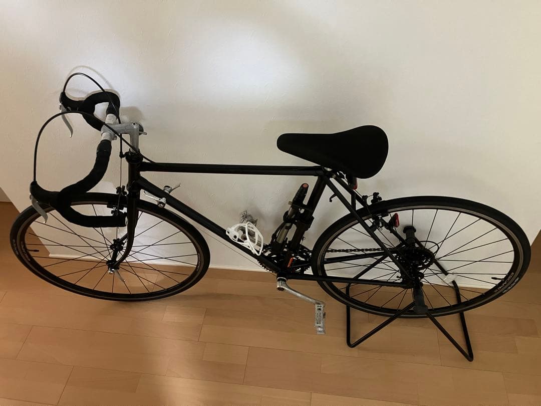 Panasonic 黒 クロモリ ロードバイク 700C