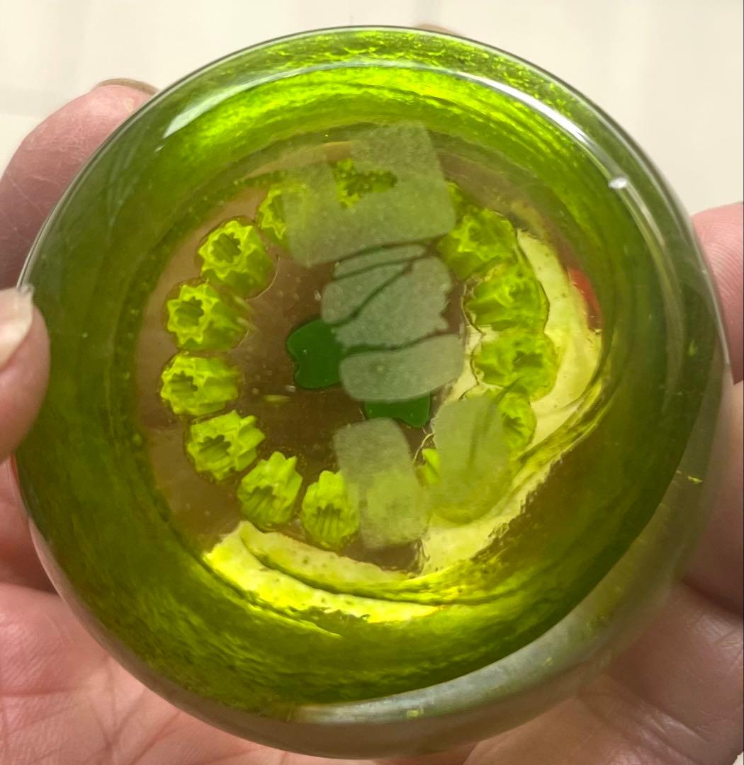 Caithness Glass ペーパーウェイト ガラス クローバー ケイスネス