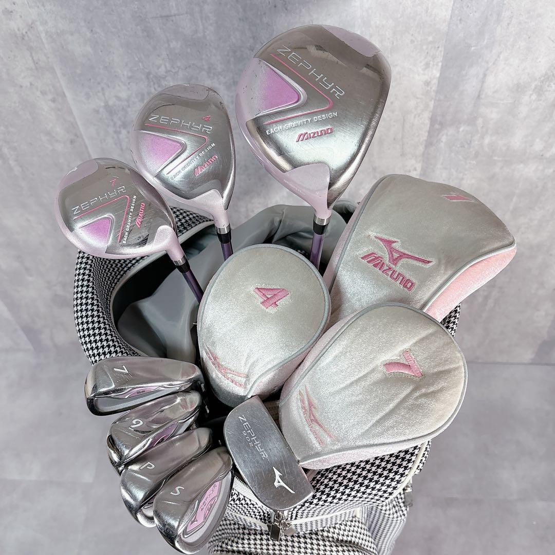 T209 ミズノ 他 ゴルフクラブ レディース セット ゼファー 格子柄 ナイキ