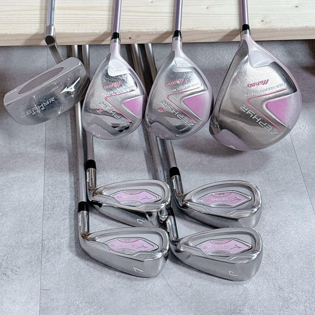 T209 ミズノ 他 ゴルフクラブ レディース セット ゼファー 格子柄 ナイキ