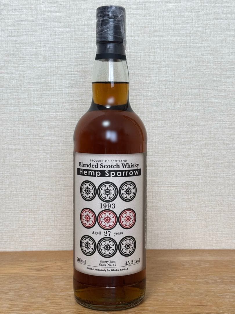 ヘンプスパロー　9ピン　ブレンデッドウイスキー27年熟成