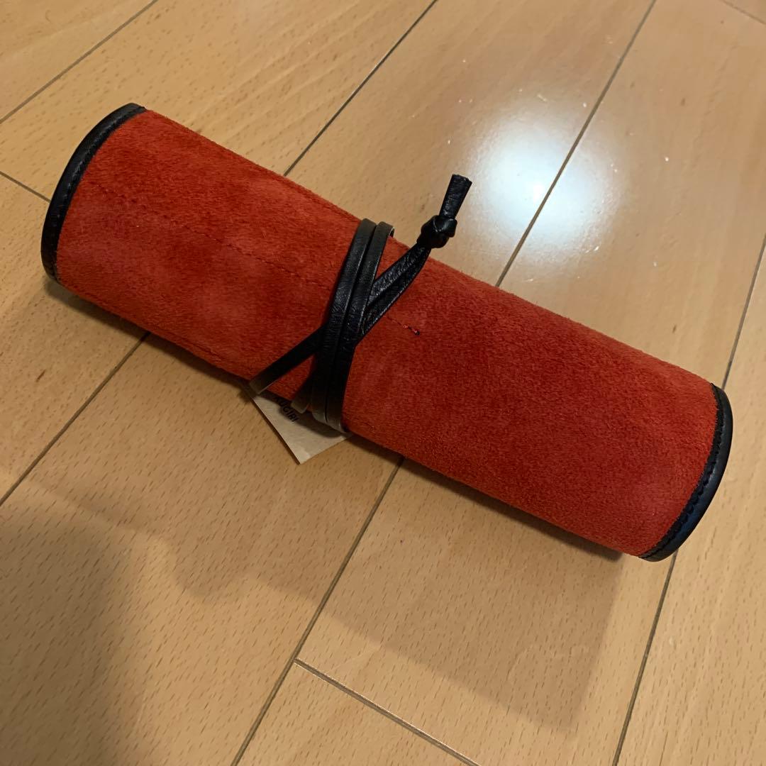 KUGIRIレザー スエード ペンケース