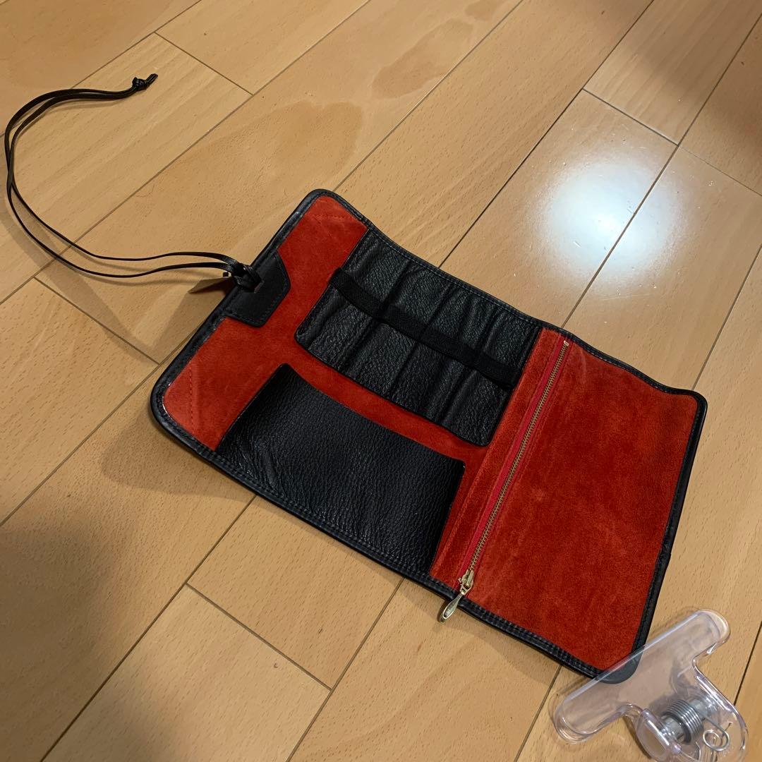 KUGIRIレザー スエード ペンケース