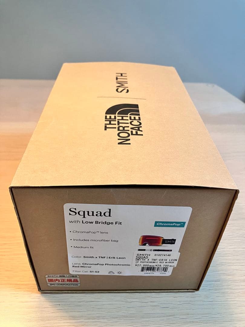 調光 SMITH × TNF スミス SQUAD ノースフェイス ゴーグル