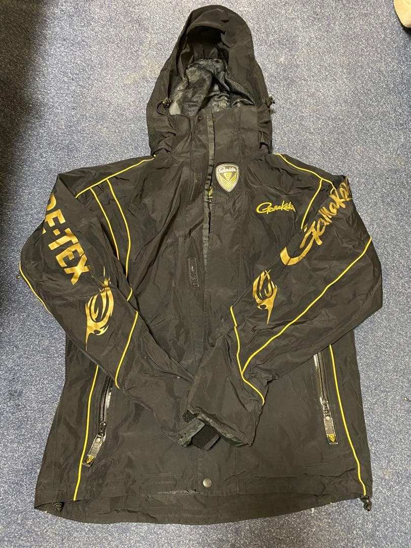 【がまかつ】 ゴアテックスレインスーツ GM-3412 上下セット LLブラック