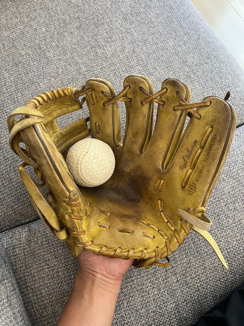 硬式グローブ 内野手用　ミズノプロ　ナチュラルライム　野球