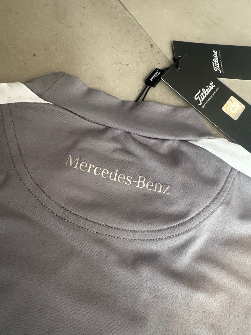 【新品】タイトリスト メルセデスベンツ モックネック シャツ グレー 【M】