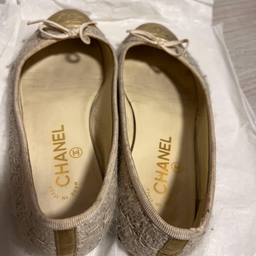 CHANEL シャネル　ツイードバレエシューズ 37サイズ