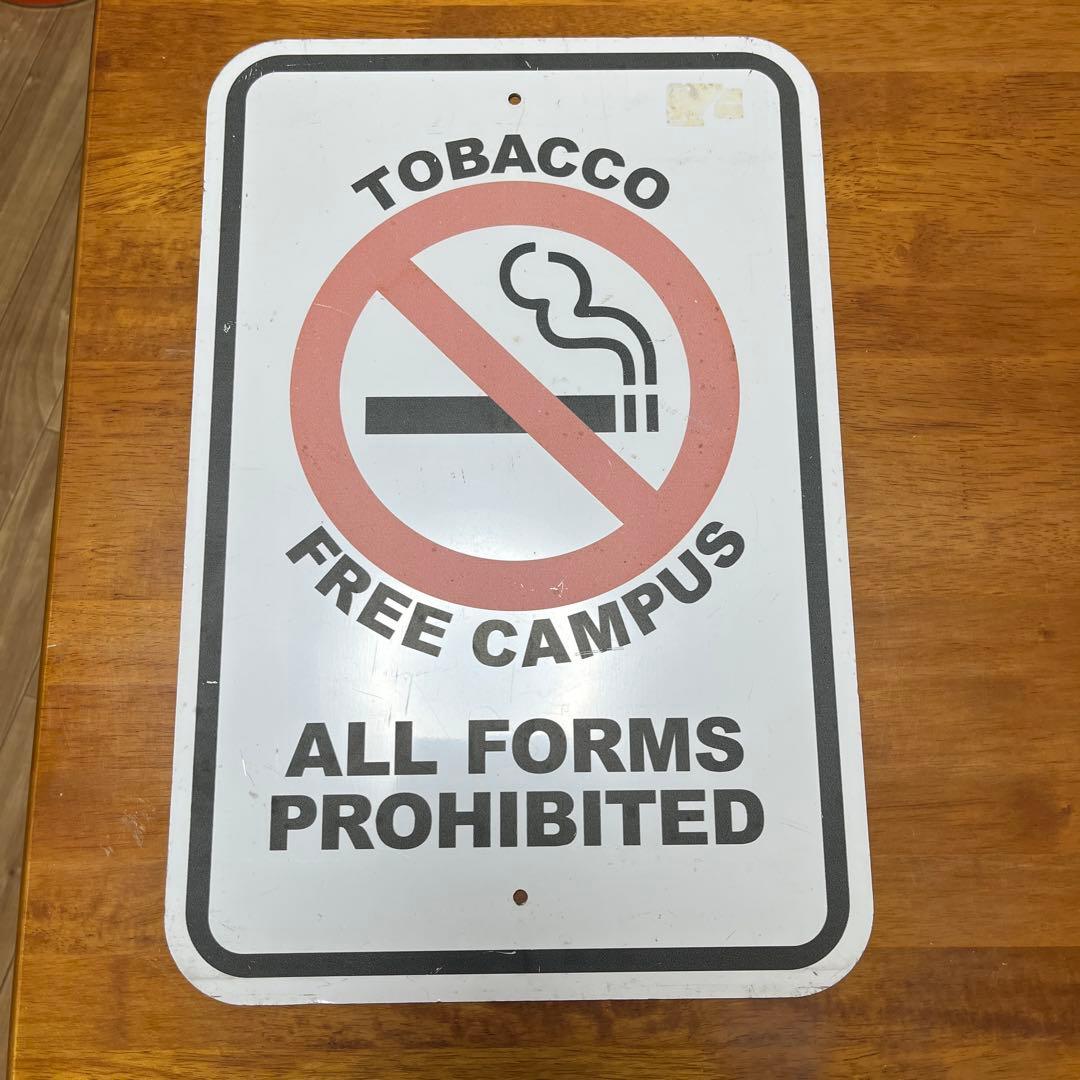 アメリカ 実 使用 ロード サイン 看板 タバコ 禁煙 大学 ビンテージ