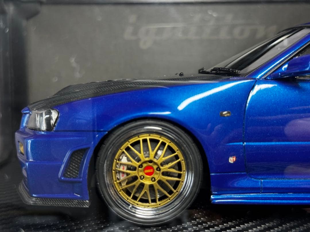 IG0017 ニスモ R34 GT-R Zチューン ベイサイドブルー 限定140