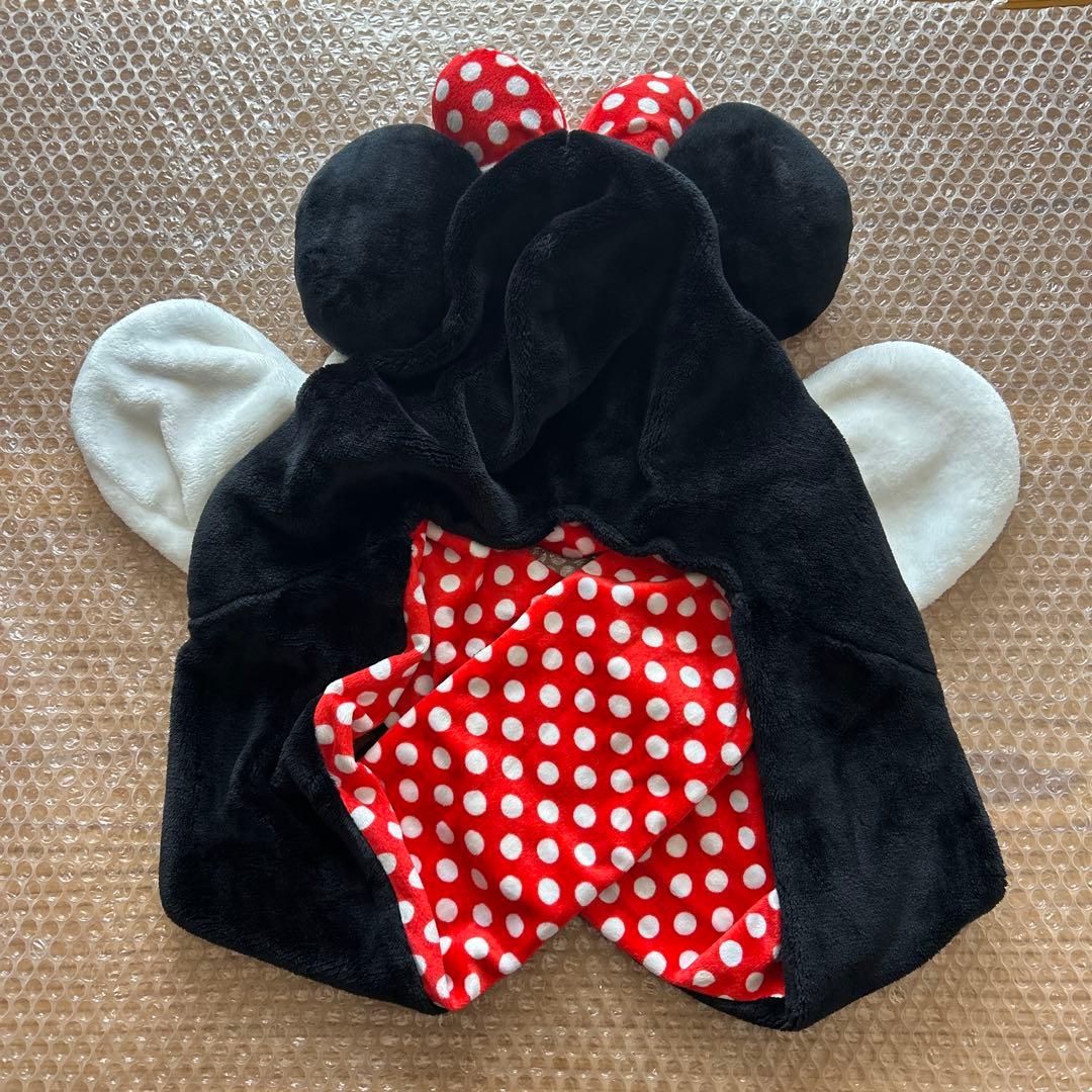 ディズニー　ファンキャップ　ミニー　ドット　水玉　マフラー　手袋