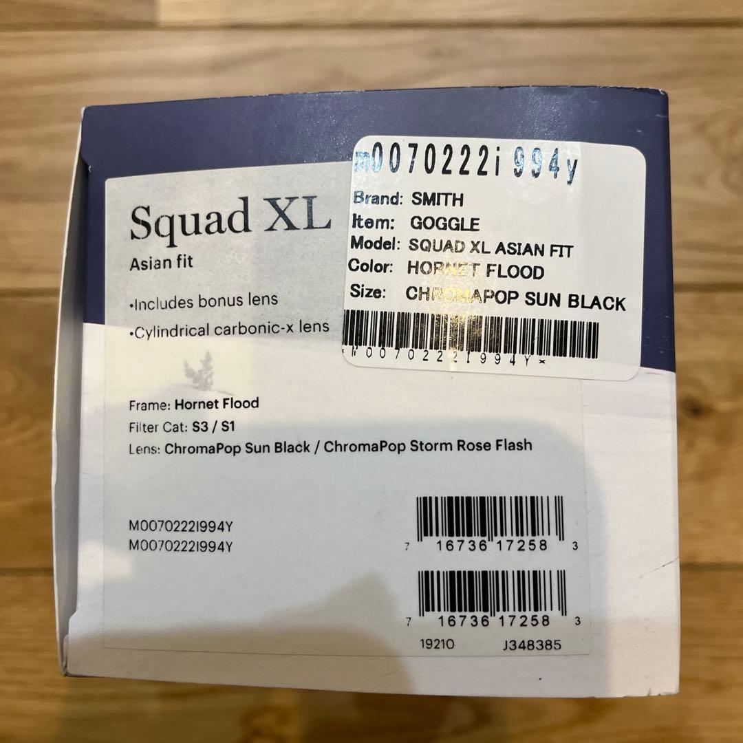 【週末値下げSMITHスミス】SQUAD XLスカッドXL アジアンフィット