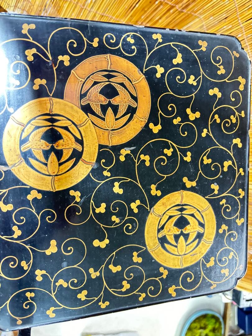 超貴重 江戸時代 伊達家から最上家に渡った 家紋の座卓