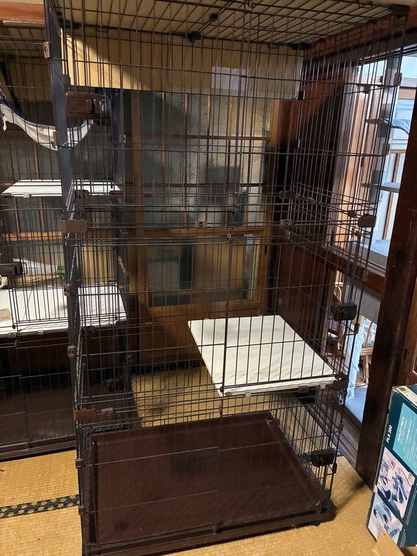 神奈川◆引取り希望　状態良好★アイリスオーヤマ　コンビネーションサークル3段　猫