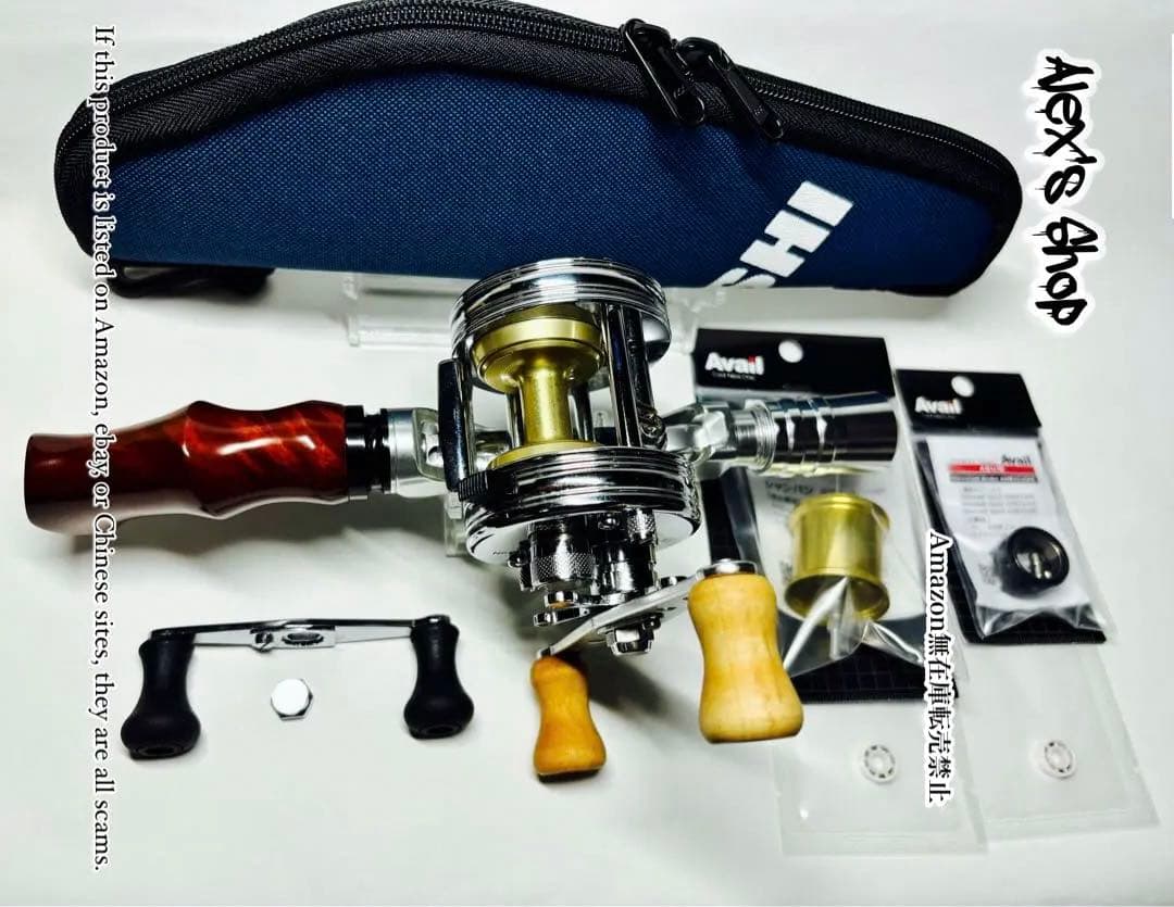 Abu 3500CA &ハンドメイドハンドル、オフセットグリップ、BB、スプール