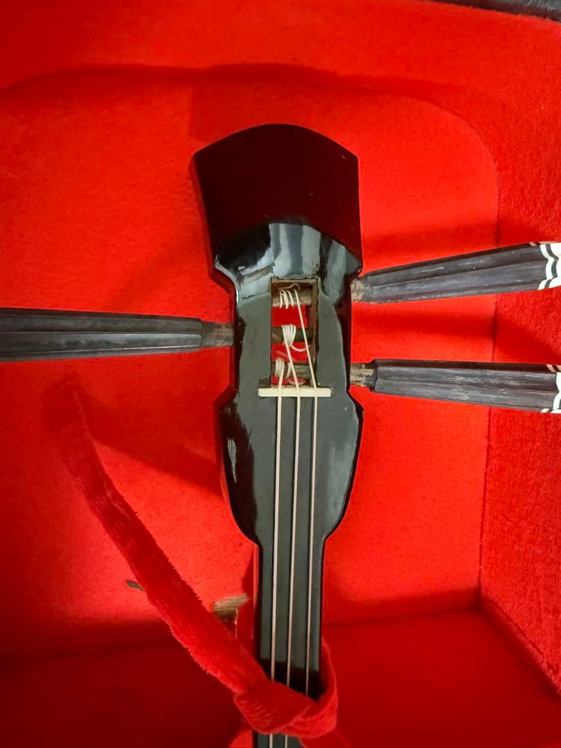 沖縄三線 弦楽器 和楽器 沖縄 ケース付き 三味線 民族楽器　現状品