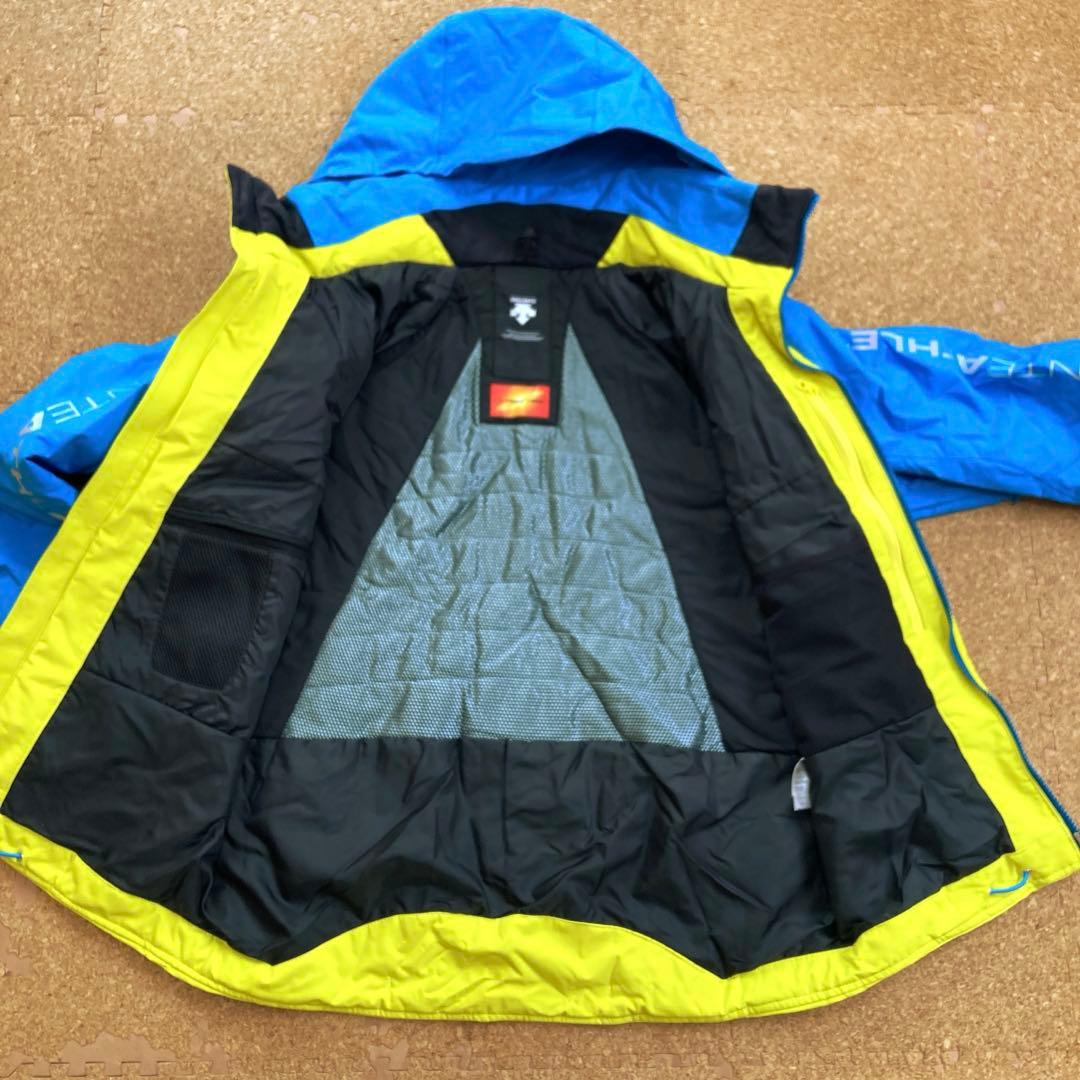 【美品】デサントdescentスキーウェアスキー スノボジャケットMメンズ黄青