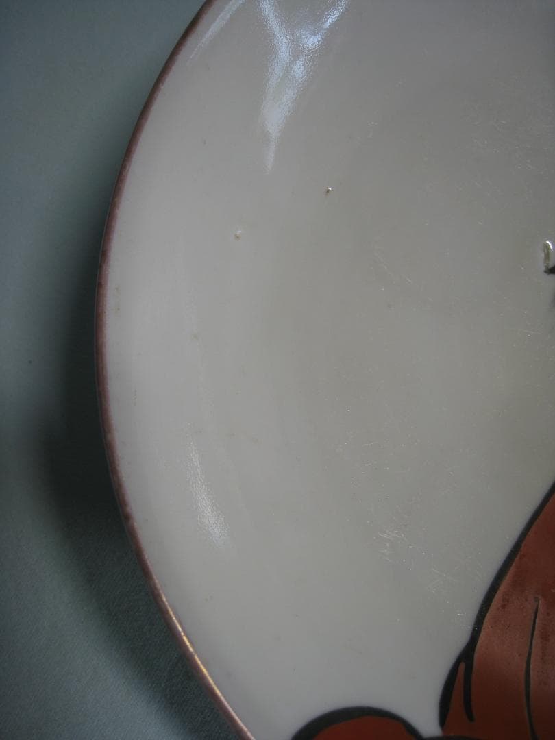 鍋島　【色絵達磨図皿】 七寸皿