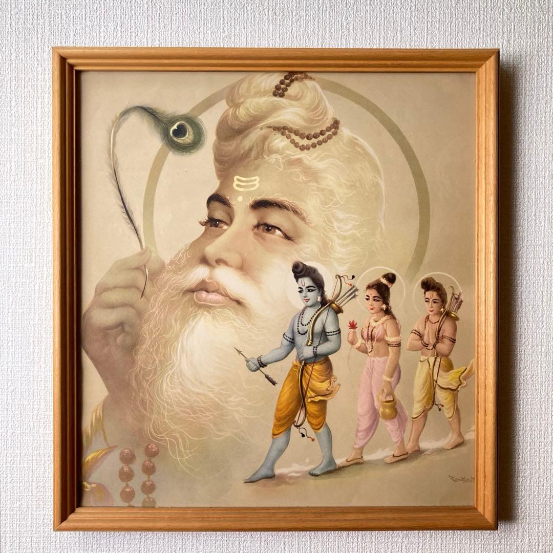 ラーマヤナー　ビンテージポスター　　額縁付